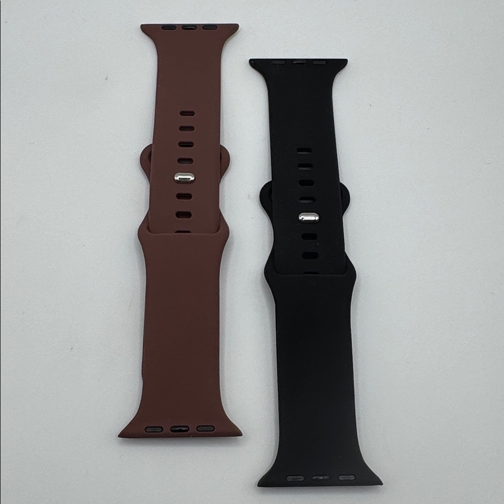 🦜 Silicone Watch Bands — Set of 2 Compatible with Apple Watch